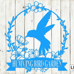 Custom Monogram Hummingbird Metal Sign - Napa Valley Wildflower Co.