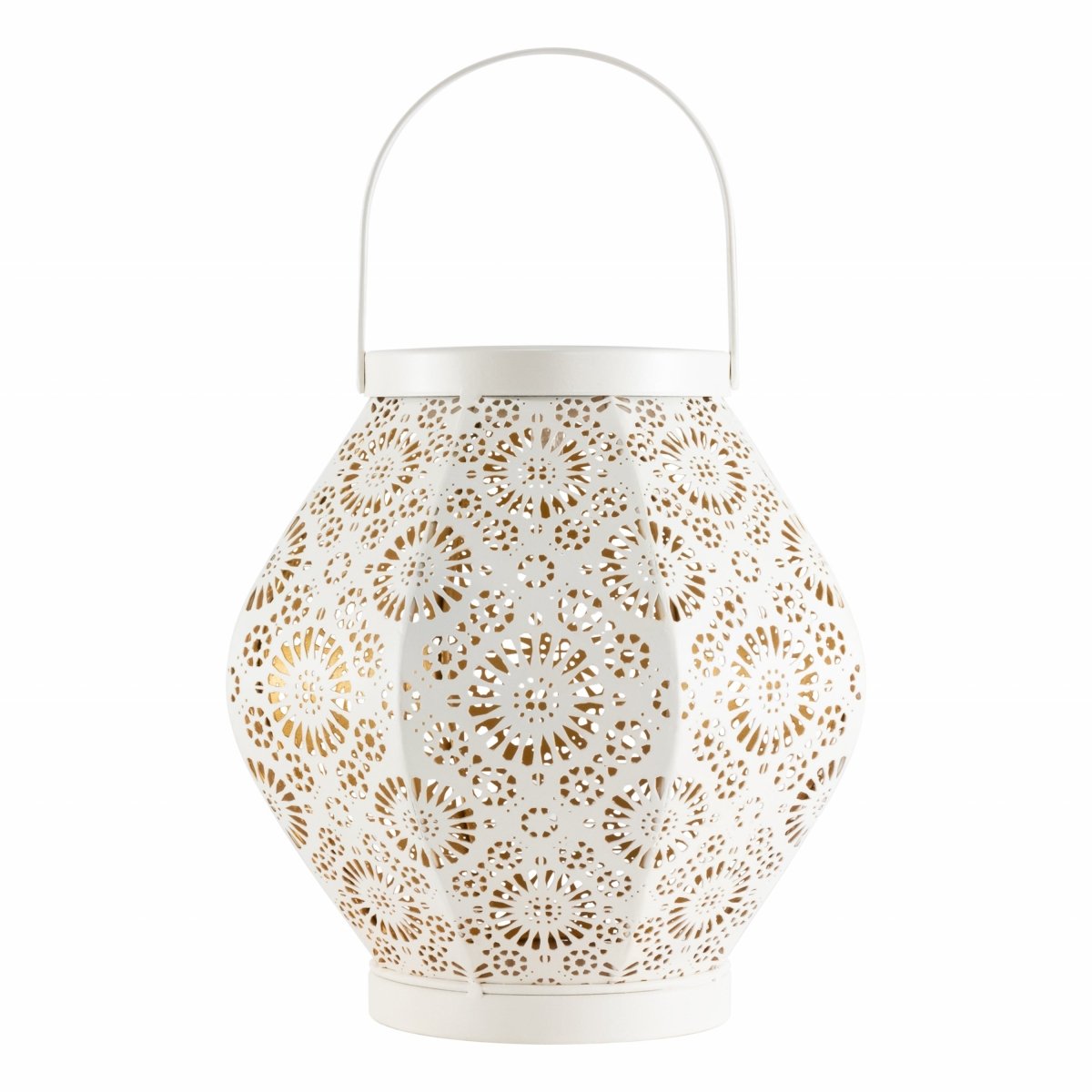 Daisy Punched Metal Solar Lantern | Decorative Outdoor Solar Light - Napa Valley Wildflower Co.