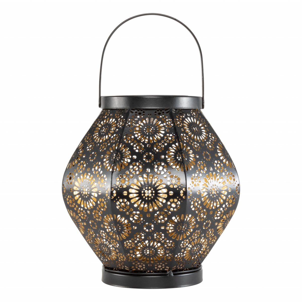 Daisy Punched Metal Solar Lantern | Decorative Outdoor Solar Light - Napa Valley Wildflower Co.