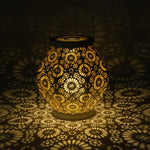 Daisy Punched Metal Solar Lantern | Decorative Outdoor Solar Light - Napa Valley Wildflower Co.