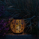 Daisy Punched Metal Solar Lanterns – 2 - Pack - Napa Valley Wildflower Co.