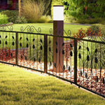 Decorative Garden Fence – 8 Panel Metal Animal Barrier Border (15 Ft, Black) - Napa Valley Wildflower Co.