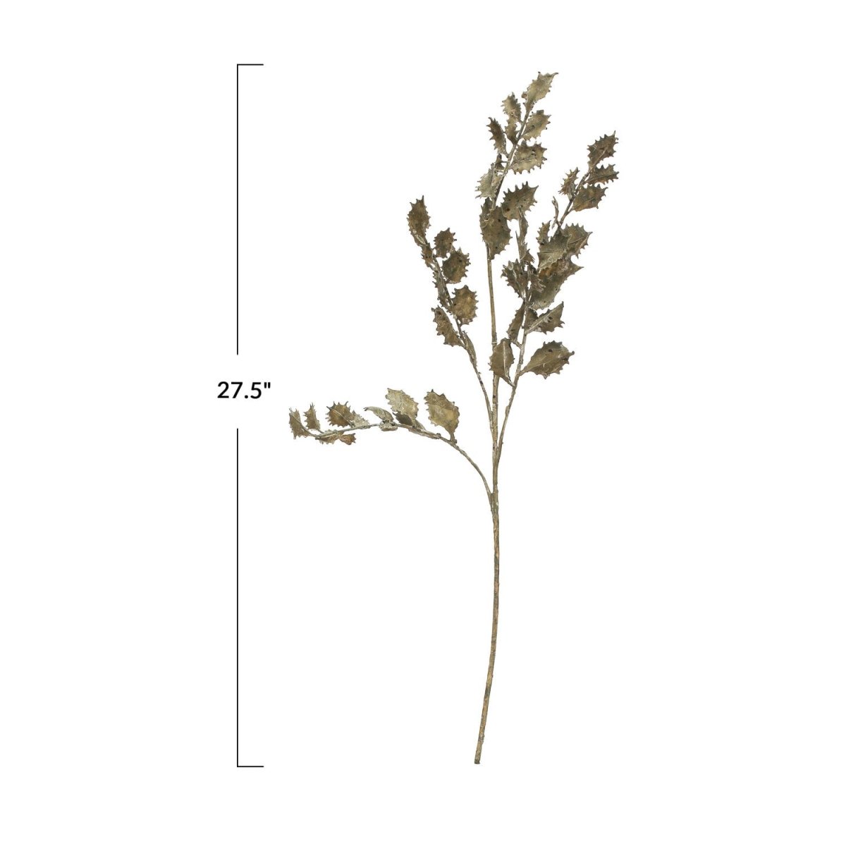 Distressed Green Faux Holly Leaf Pick - Napa Valley Wildflower Co.