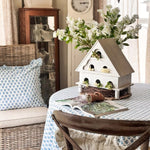 Distressed White Wood Functional Bird House | Outdoor Rated - Napa Valley Wildflower Co.