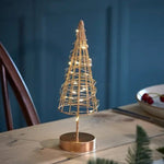 Elegant LED Wire Christmas Tree Ornament | Warm Gold Light - Napa Valley Wildflower Co.