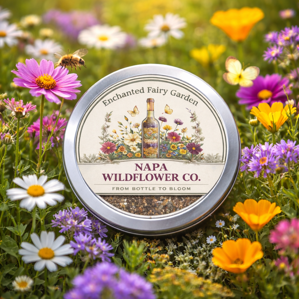 Enchanted Fairy Garden Wildflower Seed Blend 4 - oz. Tin - Napa Valley Wildflower Co.