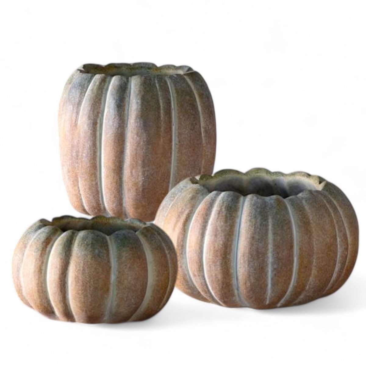 Fall Ombre Cement Pumpkin Planters | 3 Sizes - Napa Valley Wildflower Co.