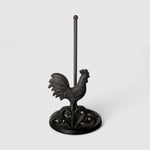Farmhouse Cast Iron Rooster Paper Towel Holder | Rustic Kitchen Dispenser - Napa Valley Wildflower Co.