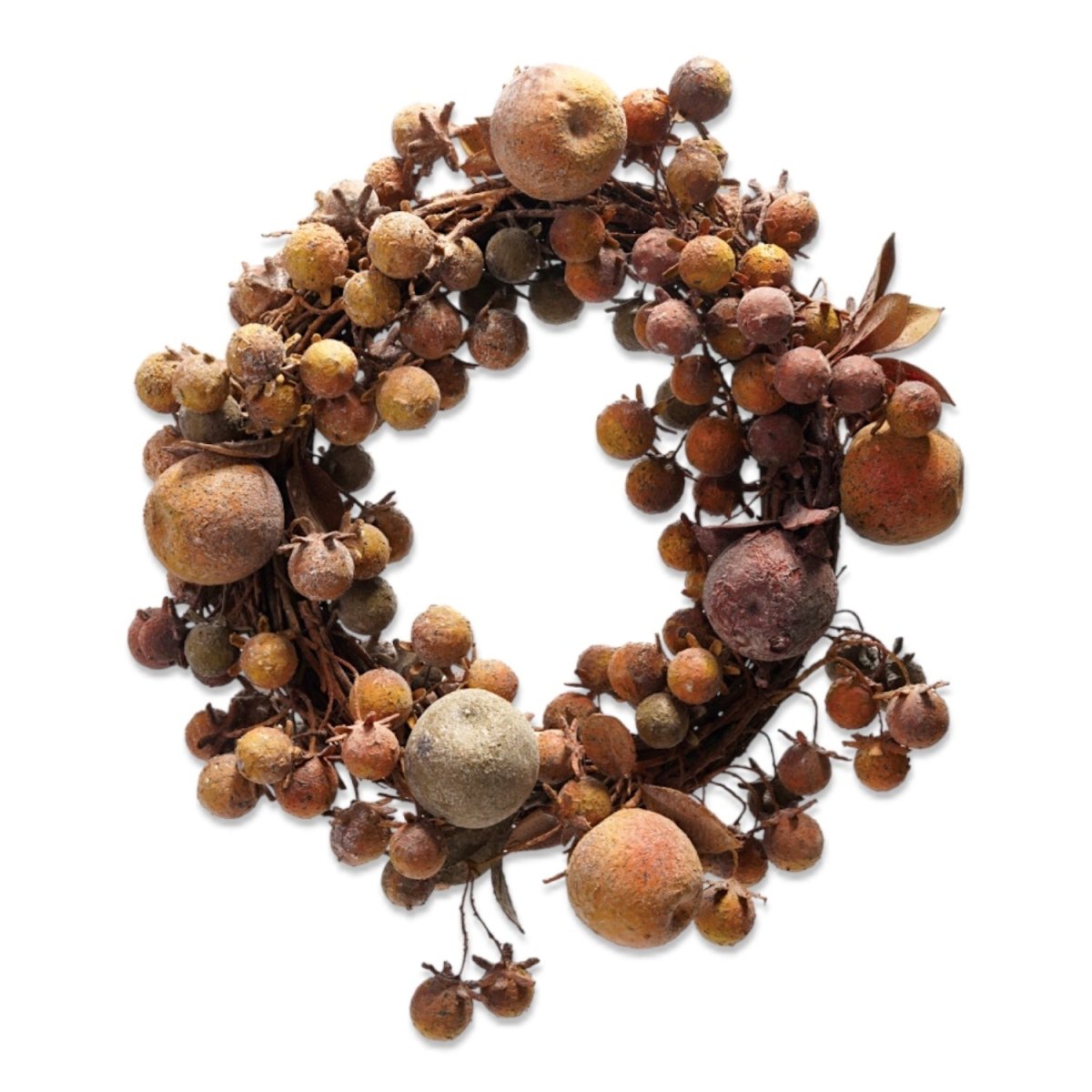 Faux Apples & Berries Autumn Wreath - Napa Valley Wildflower Co.