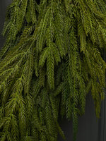 Faux Norfolk Pine Wreath with Dark Brown Velvet Bow - Napa Valley Wildflower Co.