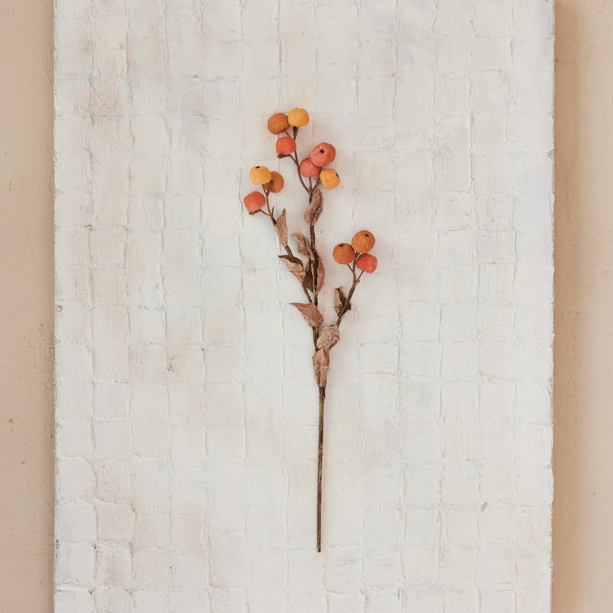 Faux Orange Berry Stem - Napa Valley Wildflower Co.