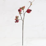 Faux Pomegranate Stem with Leaves - Napa Valley Wildflower Co.