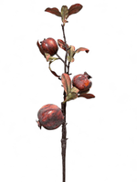 Faux Pomegranate Stem with Leaves - Napa Valley Wildflower Co.