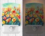 Freesias in Watercolor Ceramic Nightlight - Napa Valley Wildflower Co.