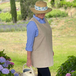 French Style Linen Crossback Apron - Napa Valley Wildflower Co.