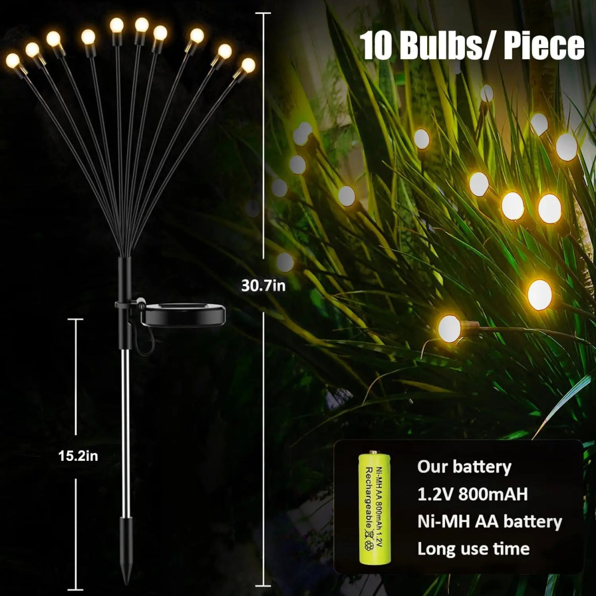 Garden Lights - New Upgraded Solar Powered Firefly Garden Lights - Napa Valley Wildflower Co.