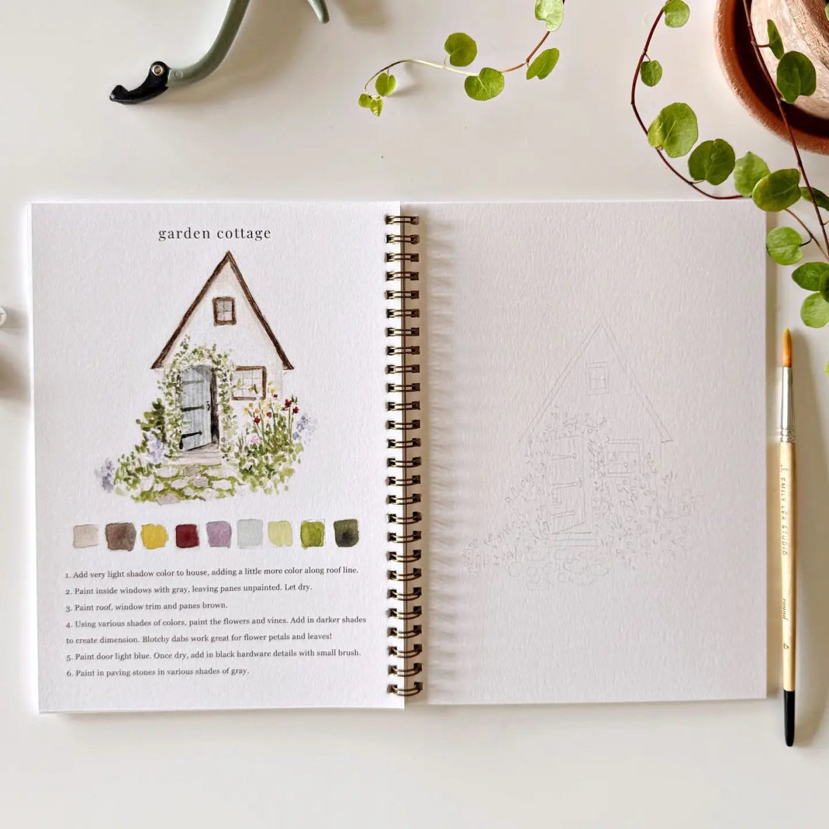 Garden Watercolor Workbook - Napa Valley Wildflower Co.