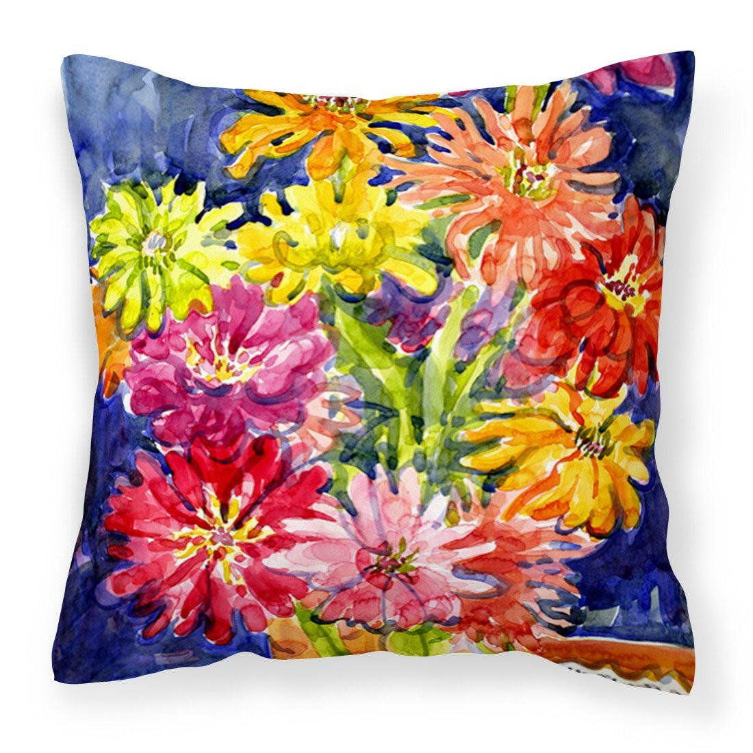 Gerber Daisies Outdoor Canvas Pillow 14x14 - Napa Valley Wildflower Co.