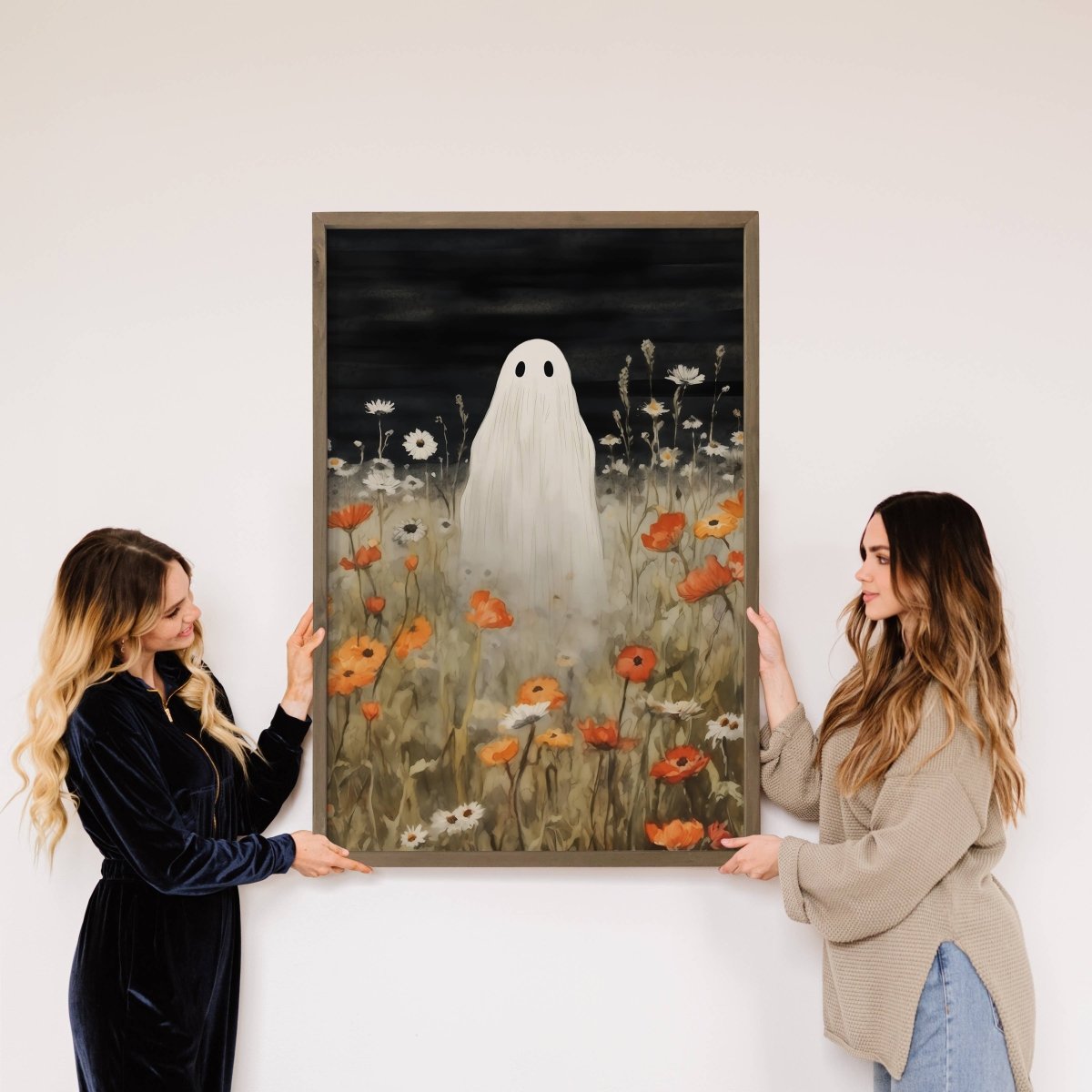 Ghost in Wildflowers | Framed Canvas Art - Napa Valley Wildflower Co.