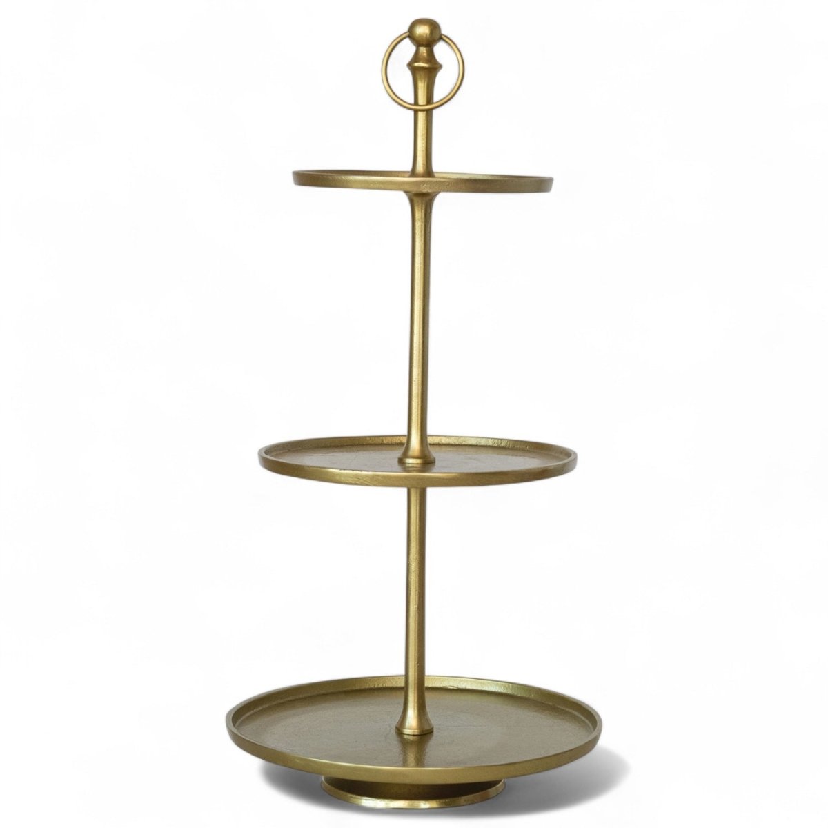 Gold Metal & Aluminum 3 - Tier Tray - Napa Valley Wildflower Co.