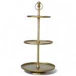 Gold Metal & Aluminum 3 - Tier Tray - Napa Valley Wildflower Co.