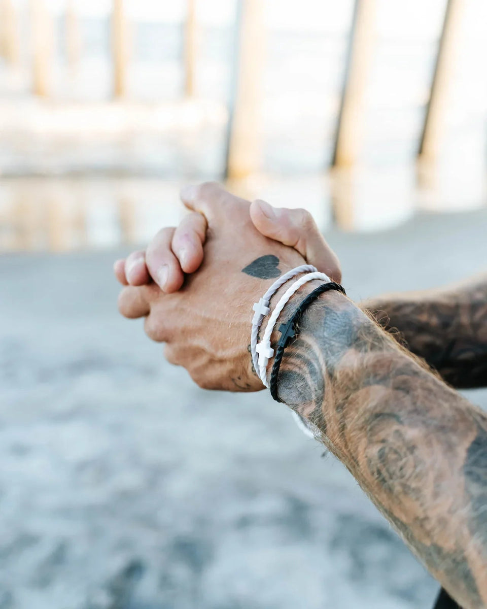Graphite & Grace Infinity Cross Silicone Bracelet Set - Napa Valley Wildflower Co.