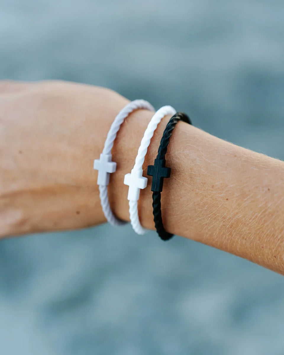 Graphite & Grace Infinity Cross Silicone Bracelet Set - Napa Valley Wildflower Co.