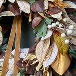 Handcrafted Neutral Fall Wreath - Elegant &amp; Timeless Autumn Decor - Napa Valley Wildflower Co.