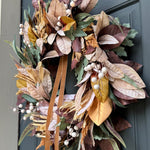 Handcrafted Neutral Fall Wreath - Elegant &amp; Timeless Autumn Decor - Napa Valley Wildflower Co.