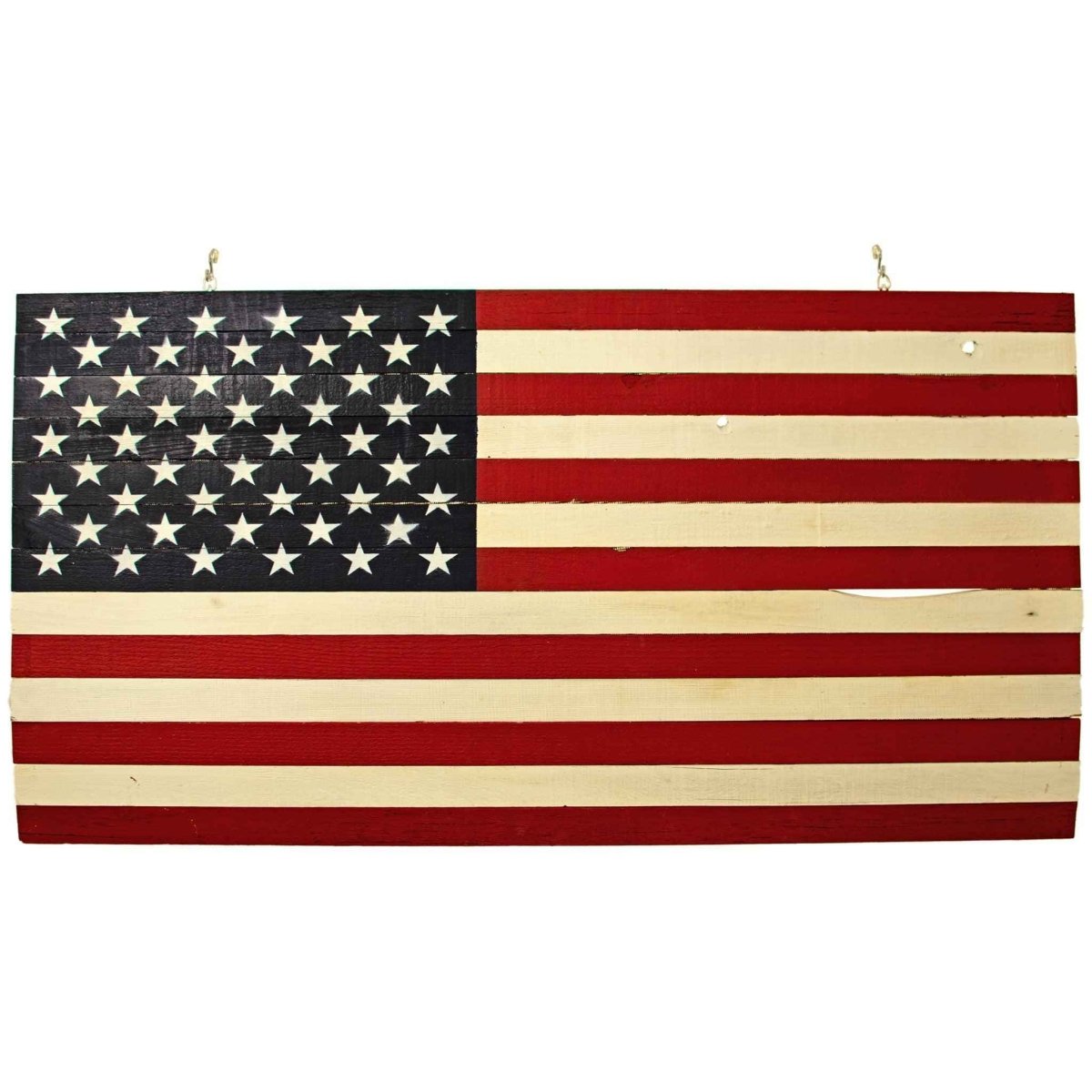 Handmade Rustic Redwood American Flag - Napa Valley Wildflower Co.