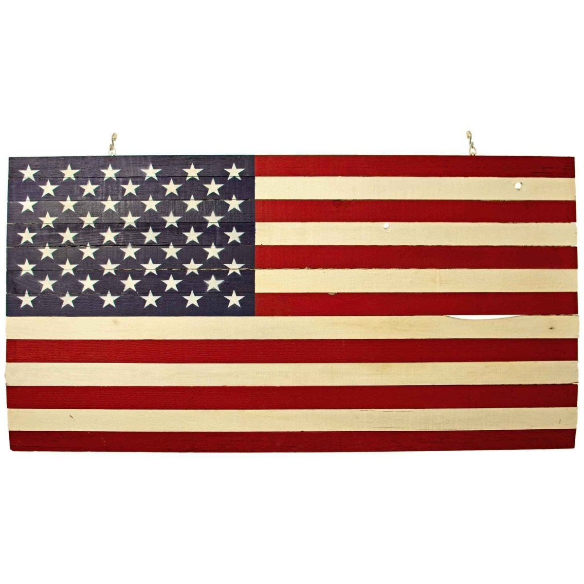 Handmade Wooden American Flag – 27x48 Rustic Reclaimed Redwood Wall Decor (Indoor/Outdoor) - Napa Valley Wildflower Co.