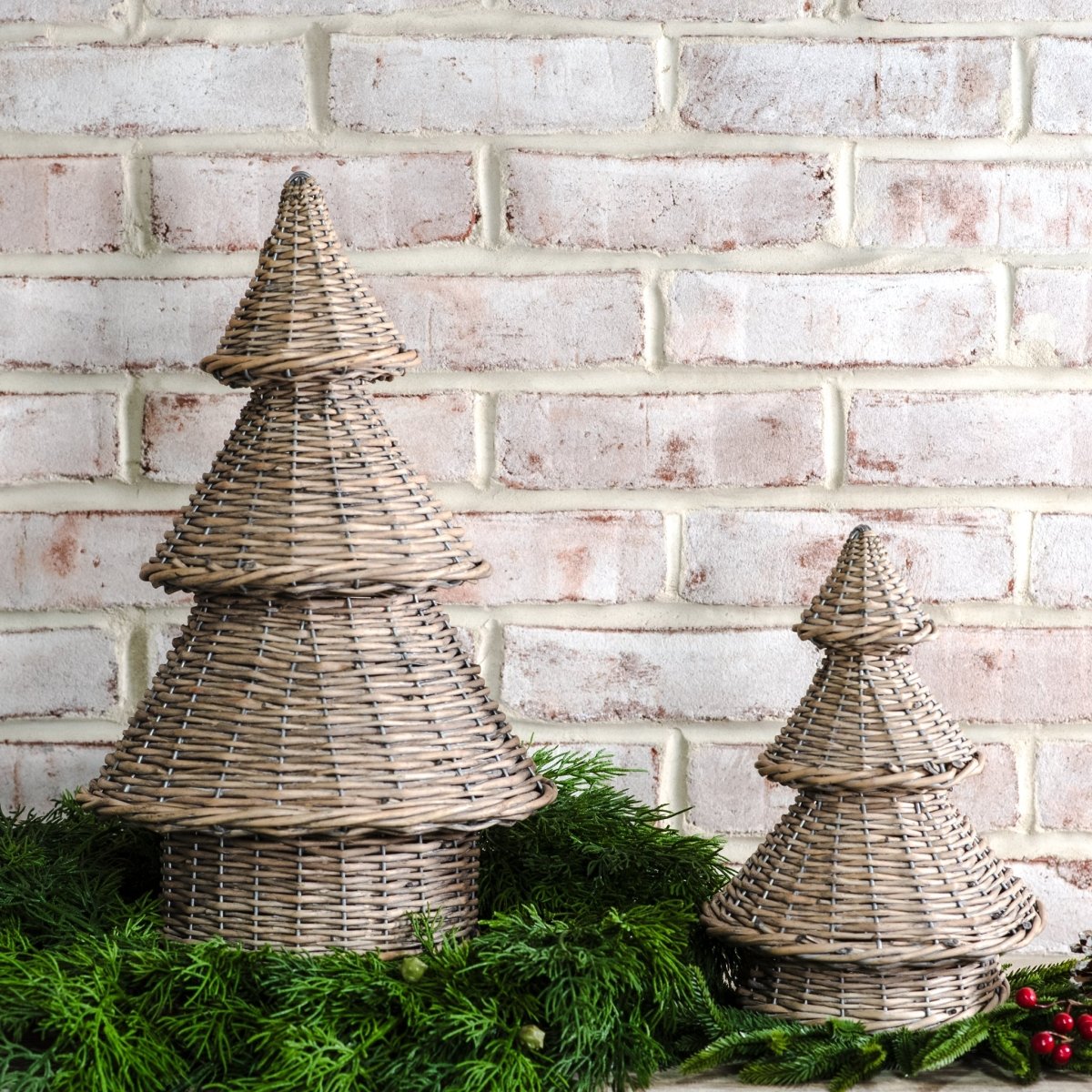 Handwoven Willow Christmas Trees | 2 Sizes - Napa Valley Wildflower Co.