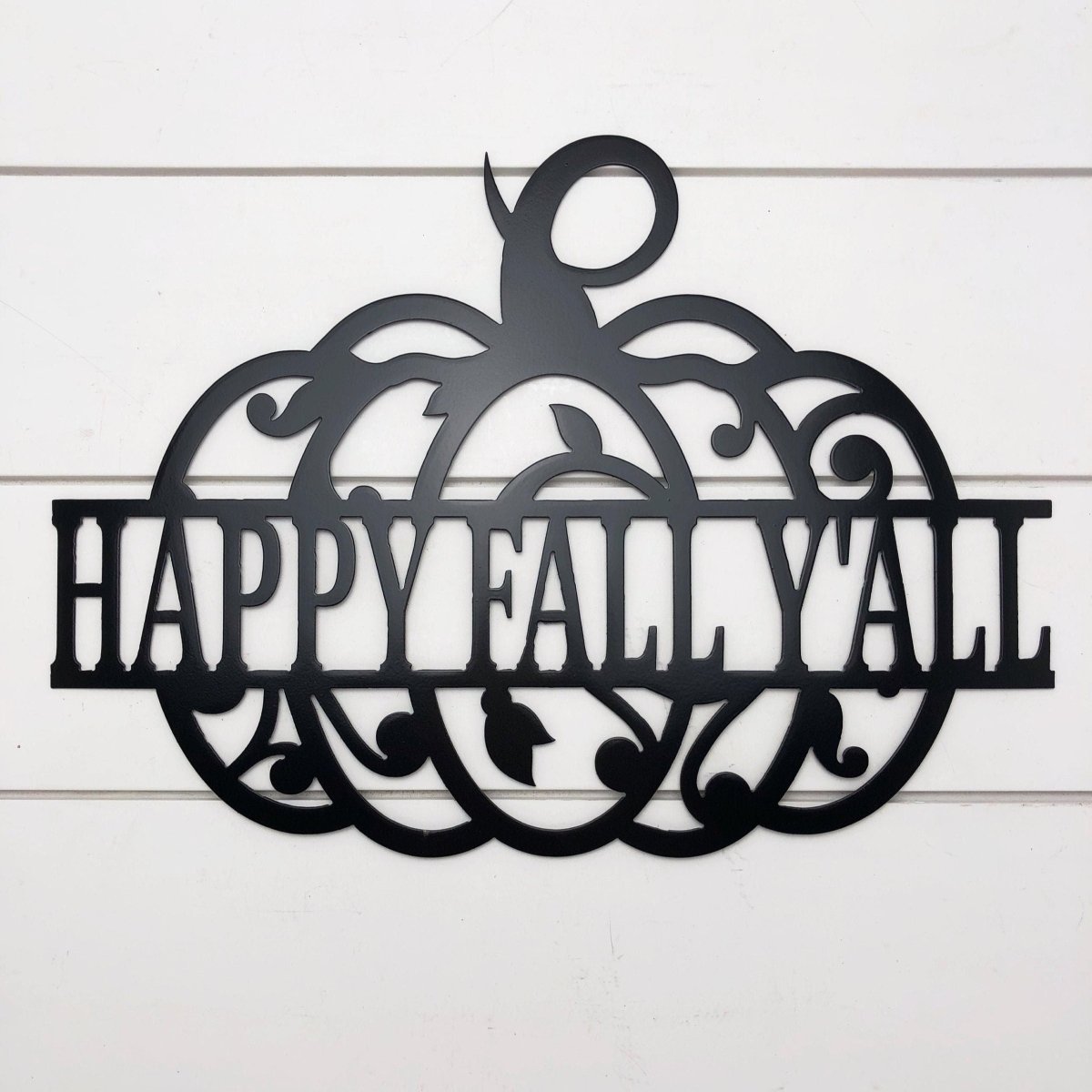 Happy Fall Y'all Pumpkin Metal Sign - Napa Valley Wildflower Co.