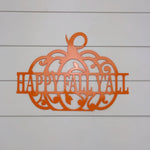 Happy Fall Y'all Pumpkin Metal Sign - Napa Valley Wildflower Co.