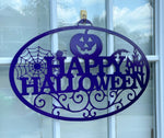 Happy Halloween Metal Door Hanger - Napa Valley Wildflower Co.