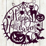 Happy Halloween Web Metal Garden Yard Sign - Napa Valley Wildflower Co.