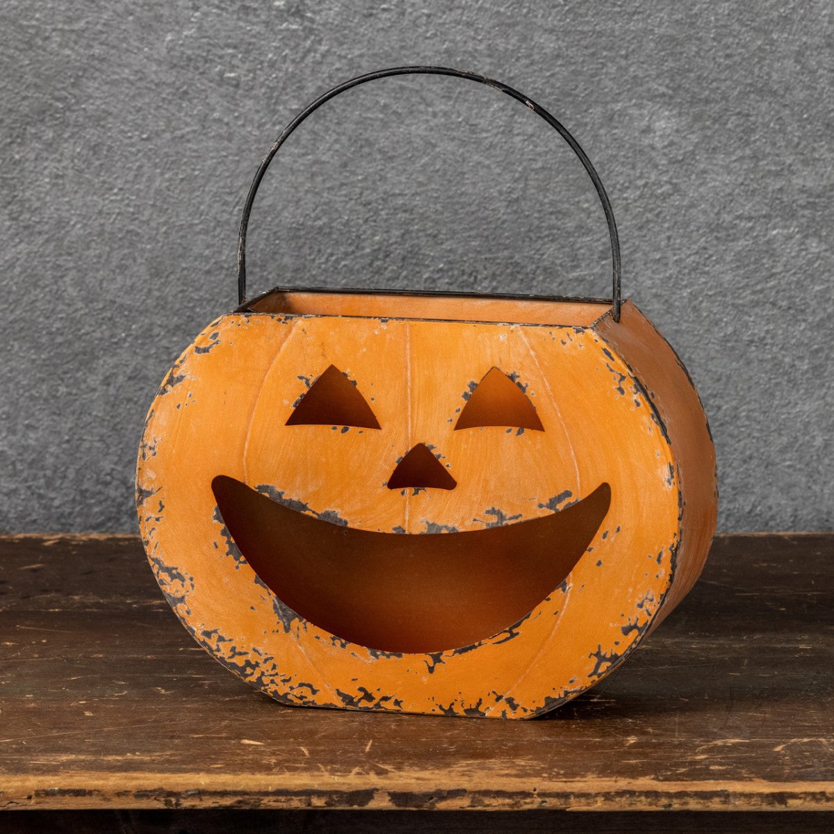 Happy Jack - O' - Lantern Metal Bucket: New for 2025 - Napa Valley Wildflower Co.