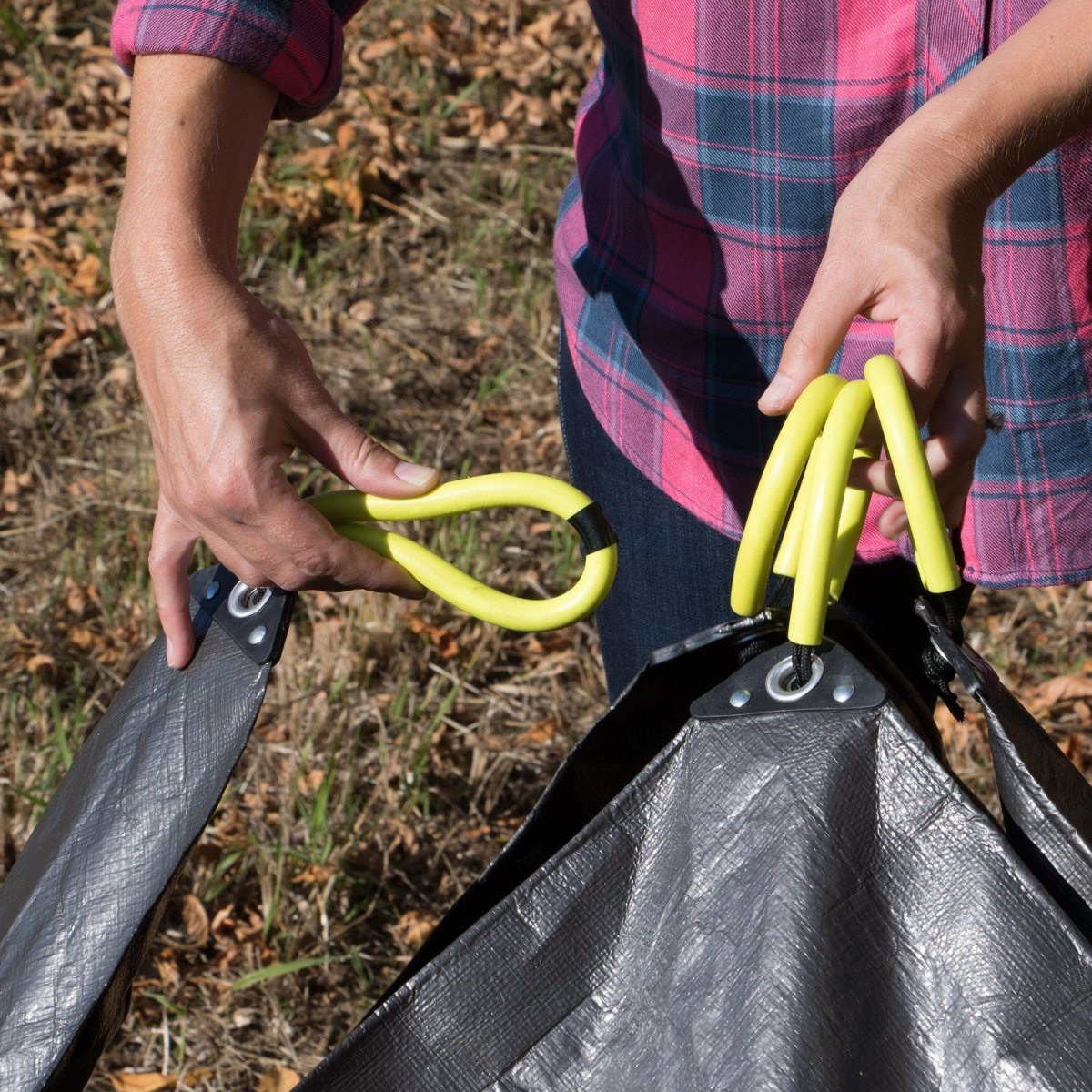 Heavy - Duty Clean - Up Canvas Tarp with Handles – 79" x 73" Yard Waste Hauler - Napa Valley Wildflower Co.