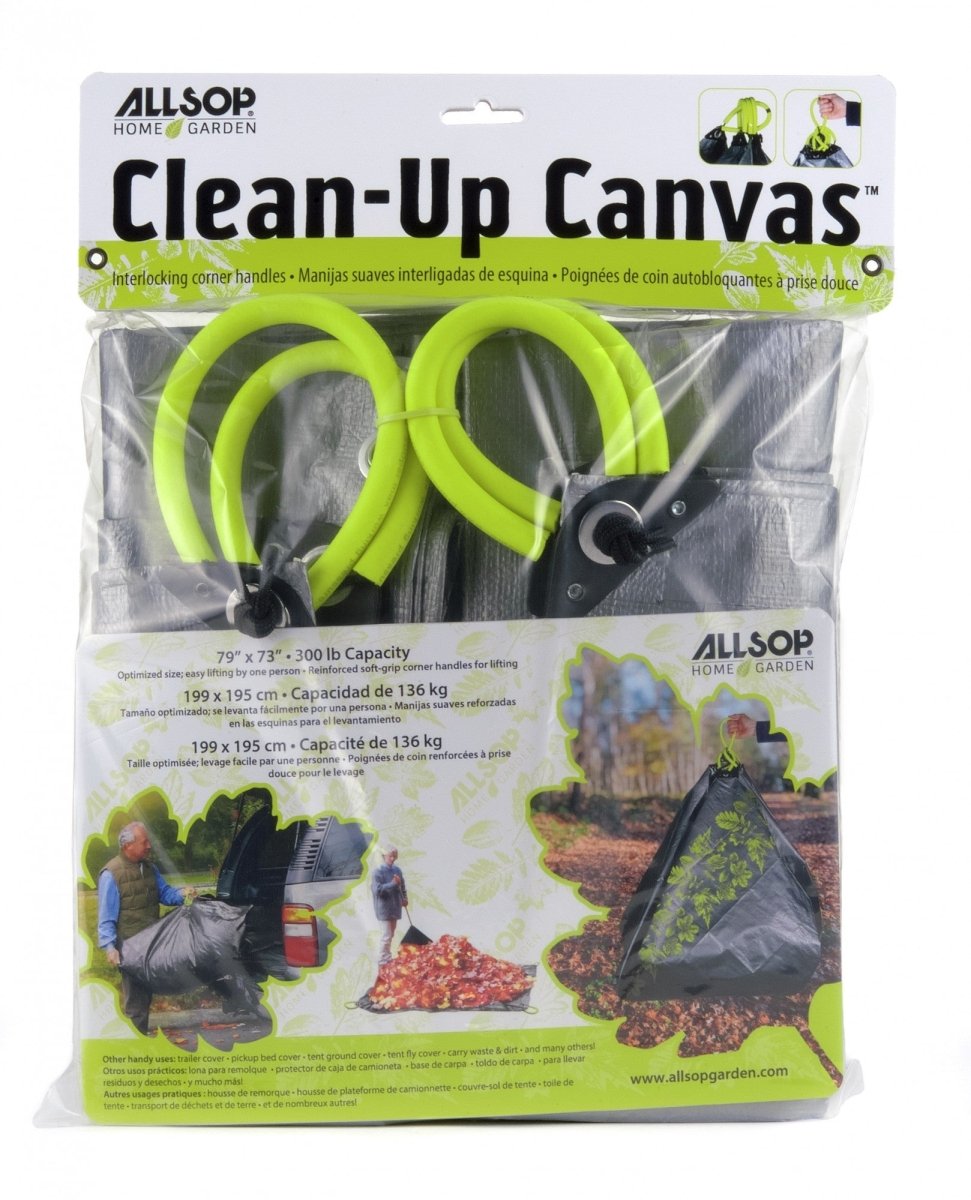 Heavy - Duty Clean - Up Canvas Tarp with Handles – 79" x 73" Yard Waste Hauler - Napa Valley Wildflower Co.