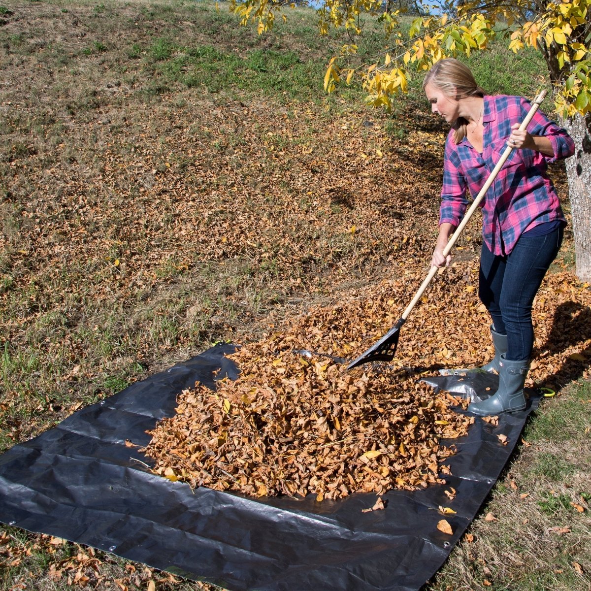 Heavy - Duty Clean - Up Canvas Tarp with Handles – 79" x 73" Yard Waste Hauler - Napa Valley Wildflower Co.