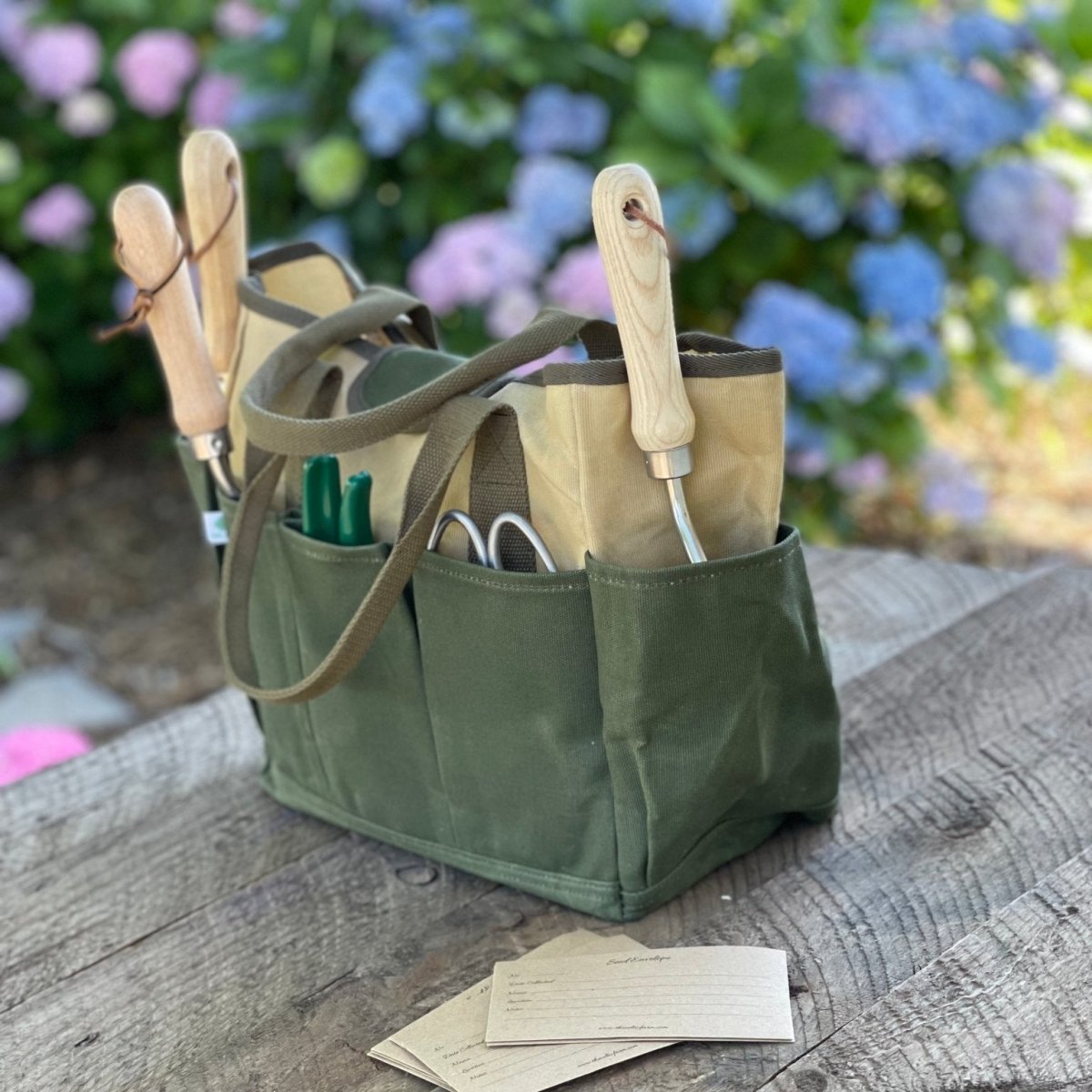 Heavy Waxed Canvas Garden Tool Bag - Napa Valley Wildflower Co.