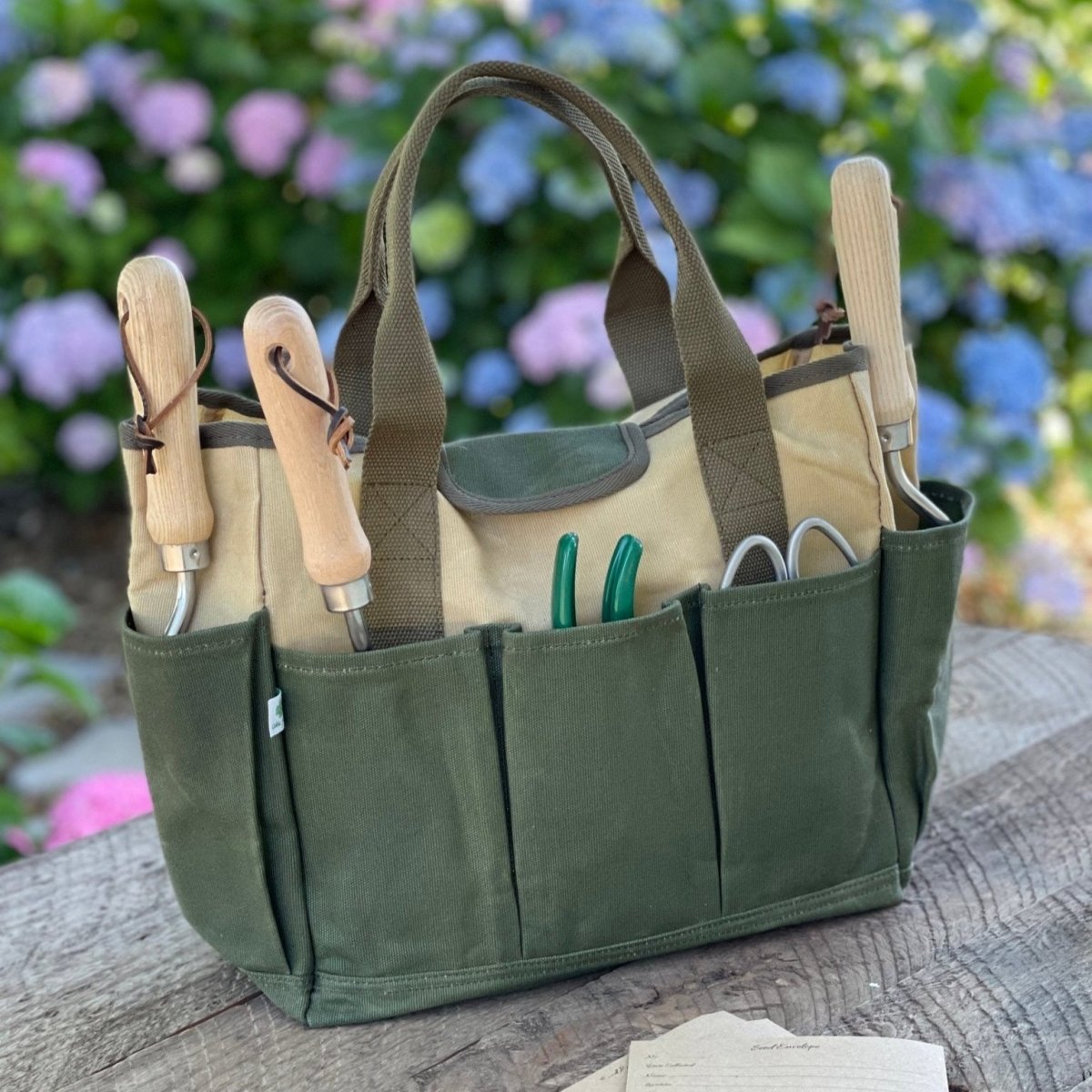 Heavy Waxed Canvas Garden Tool Bag - Napa Valley Wildflower Co.