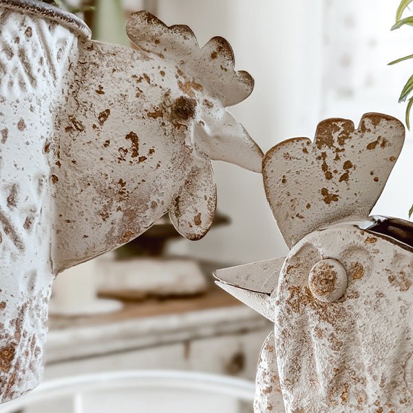 Indoor/Outdoor Distressed Hen Planter, Choose Your Style - Napa Valley Wildflower Co.