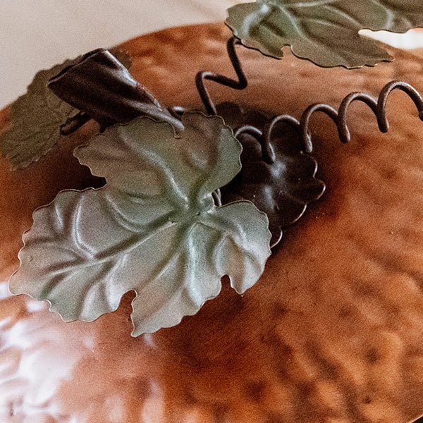 Indoor/Outdoor Metal Pumpkin with Lid - Napa Valley Wildflower Co.