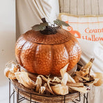 Indoor/Outdoor Metal Pumpkin with Lid - Napa Valley Wildflower Co.