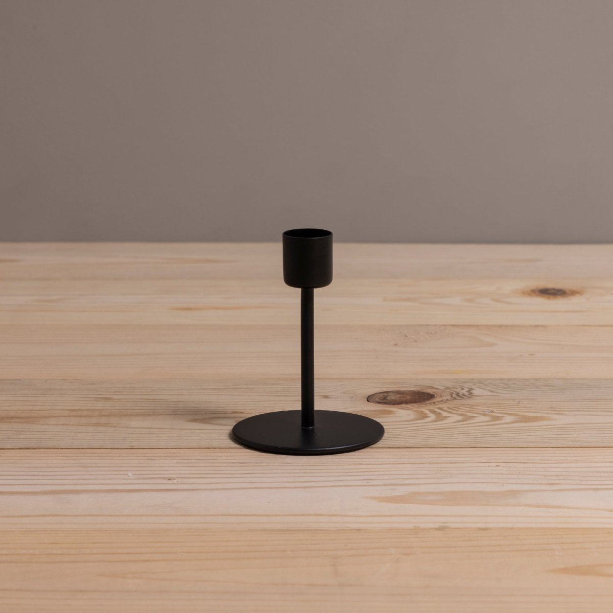 Kent Black Taper Candle Holder, Medium - Napa Valley Wildflower Co.