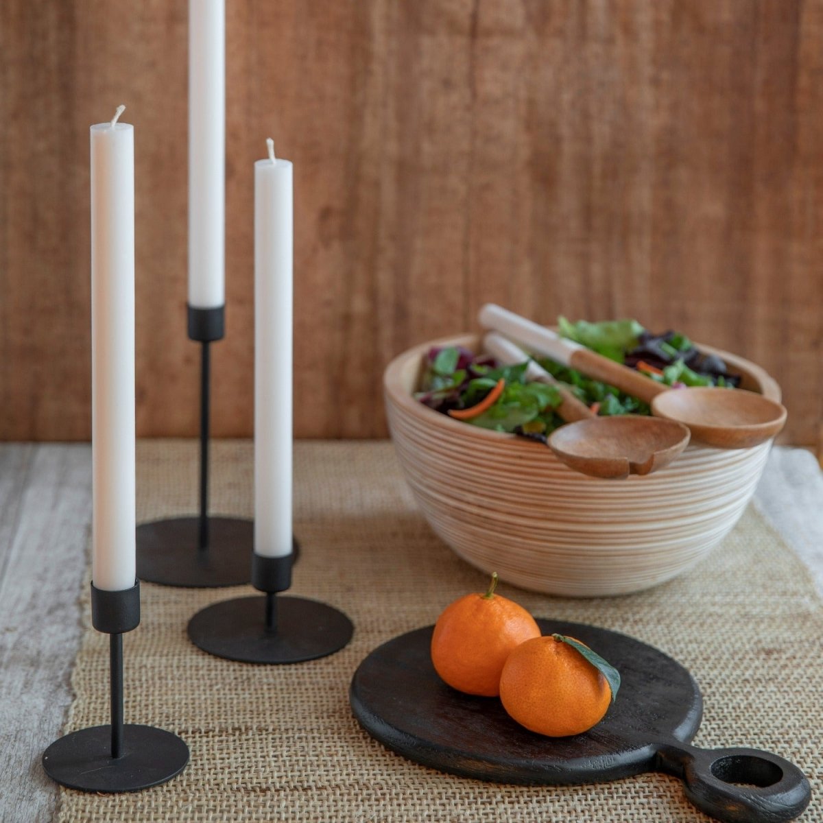 Kent Black Taper Candle Holder, Medium - Napa Valley Wildflower Co.