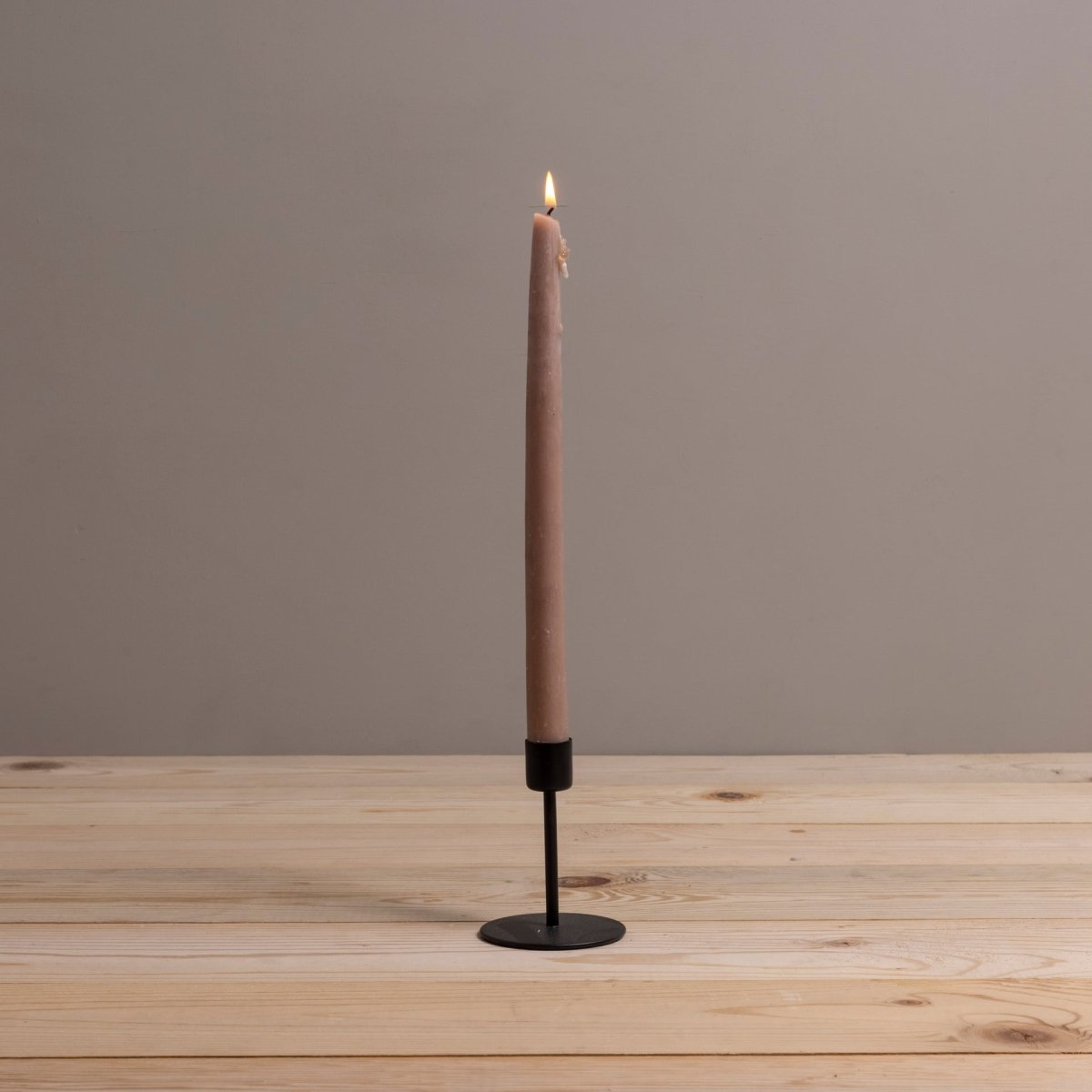 Kent Black Taper Candle Holder, Medium - Napa Valley Wildflower Co.