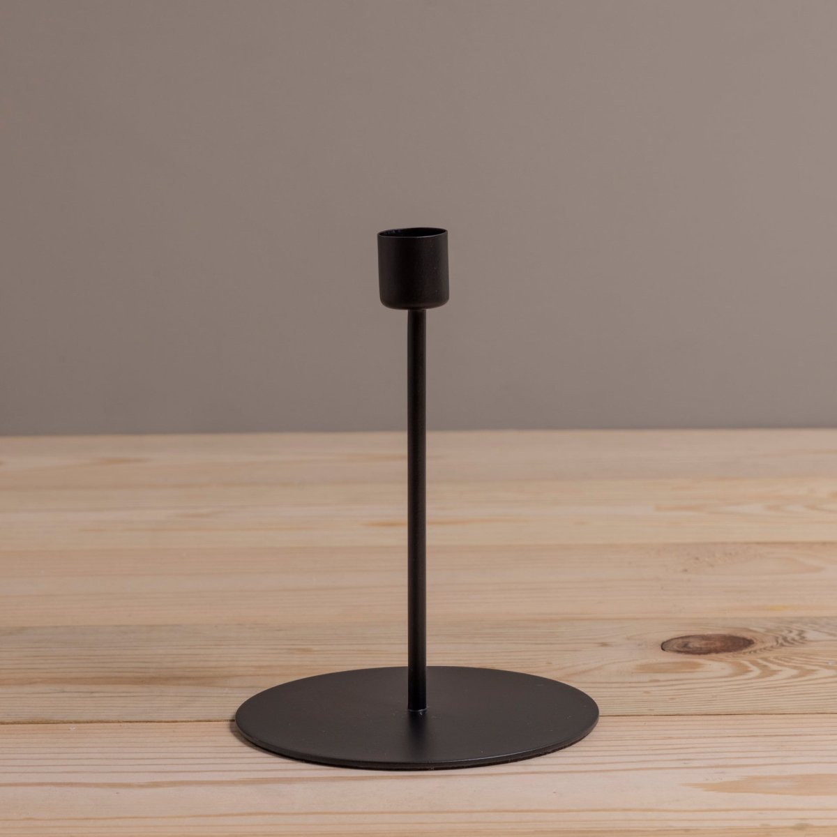Kent Black Taper Candle Holder, Tall - Napa Valley Wildflower Co.
