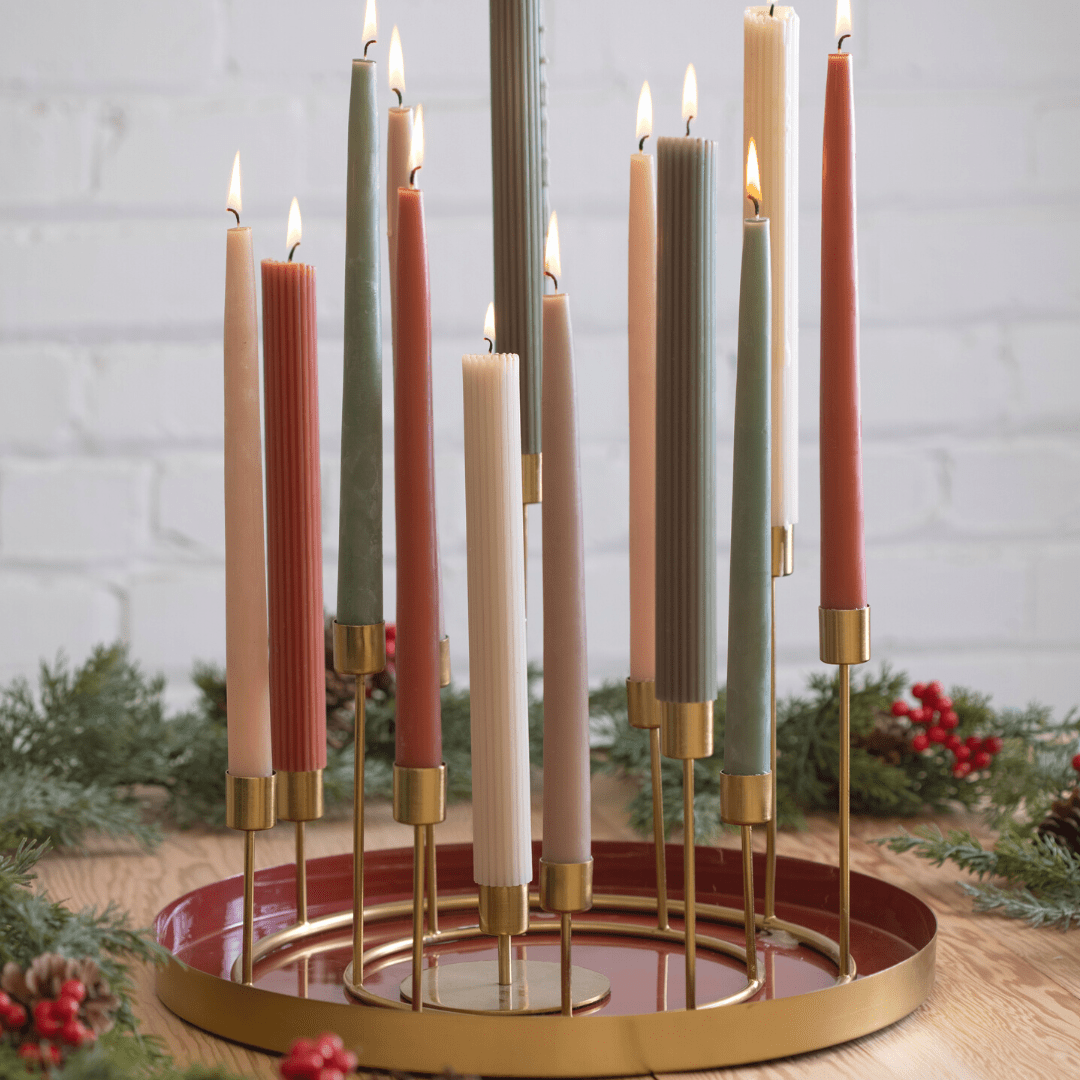Kent Gold Candlestick Wreath, Large - Napa Valley Wildflower Co.